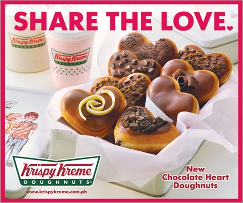 Krispy Kreme Chocolate Heart Doughnuts!