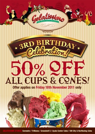 Photo of One Day Sale: 50% Off on Gelatissimo Cups and Cone Orders!